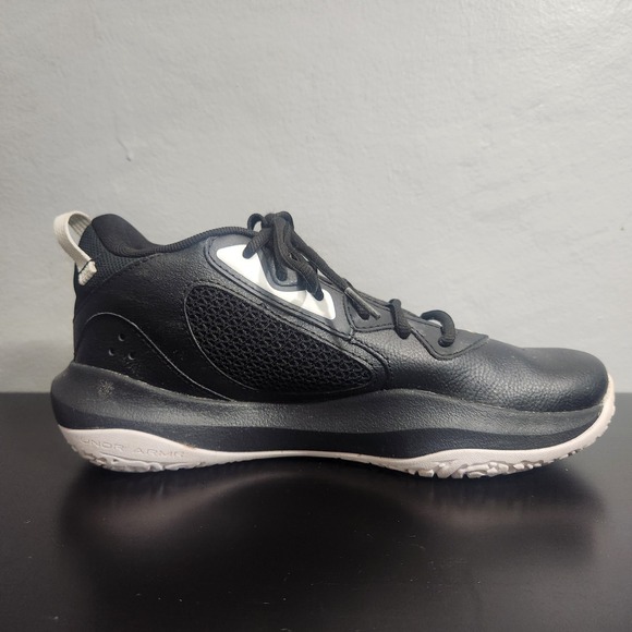 Under Armour Unisex‎ Lockdown 6.5Y 302561 Black Basketball Shoes Sneakers - Picture 2 of 8